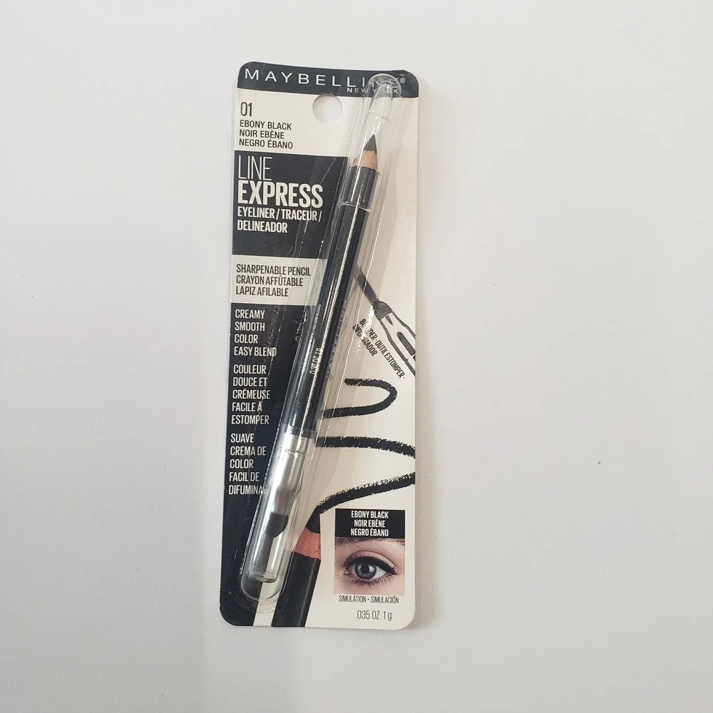 Maybelline Line Express Eyeliner Women 0.035oz Ebony Black Sharpenable Pencil